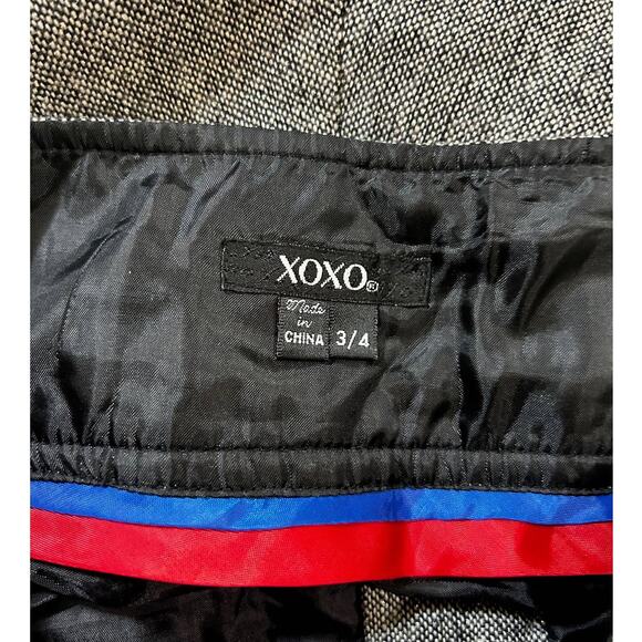 XOXO Twill Metallic Y2K Trouser Low Rise Pant Sz 3/4 Jr Gray Wide Leg Streetwear - Picture 6 of 10